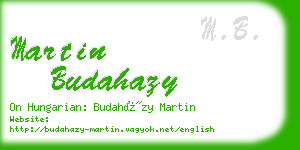 martin budahazy business card